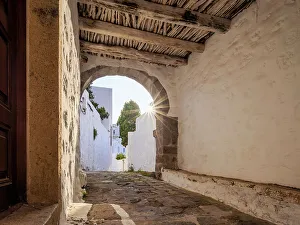 Street of Patmos Chora, Patmos Island, Dodecanese, Greece