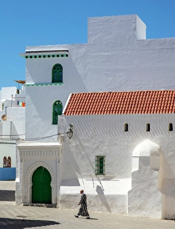 Northern Morocco Prints: Street scene, Asilah, Northern Morocco
