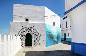 North African Prints: Street scene, Asilah, Northern Morocco