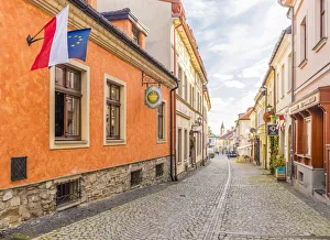 Street scene in Bielsko Biala, Silesian Voivodeship, Poland