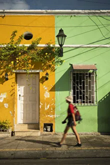 Doorway Prints: Street Scene, Getsemani Barrio, Cartagena, Bolaivar Department, Colombia, South America