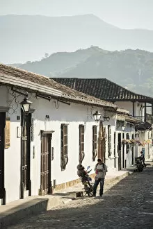 Images Dated 23rd March 2020: Street scene, Giron, Santander, Colombia, South America