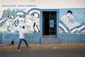 Leon Prints: Street scene, Leon, Leon Department, Nicaragua, Central America
