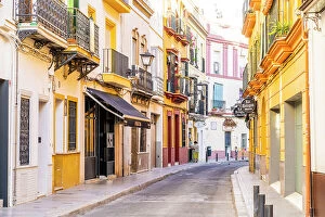 Andalusia Collection: Street scene, Seville, Andalusia, Spain