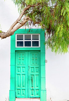 Lanzarote Prints: Street of trees, Calle de Los Arboles, Teguise, Lanzarote, Canary Islands, Spain