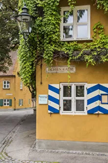 Images Dated 4th September 2017: Street view of the Fuggerei settlemment, the worlds oldest social housing complex