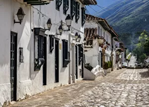 Street of Villa de Leyva, Boyaca Department, Colombia