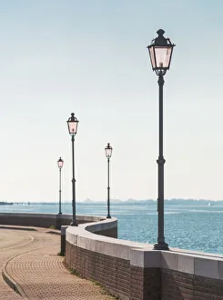 Street Light Prints: The streetlamps of Lungomare San Felice, Punta Sabbioni, Venice, Veneto, Italy
