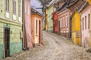 Images Dated 4th March 2016: Streets of the medieval town Sighisoara, Transylvania, Romania