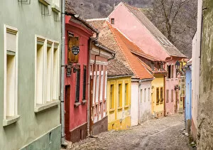 Images Dated 11th January 2017: Streets of the medieval town Sighisoara, Transylvania, Romania