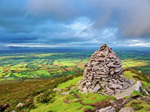 Meteorology Prints: Strickeen Mountain Peak at sunset, Ballagh, County Kerry, Ireland