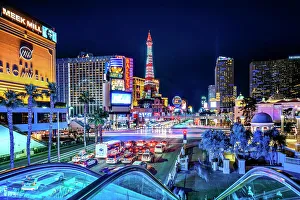 Busy Prints: Strip View at Night, Las Vegas, Nevada United States, USA