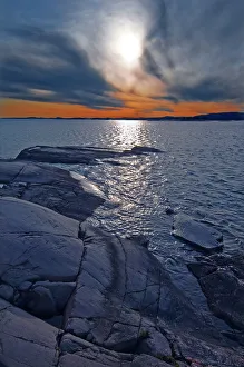 Lake Huron Great Lakes Prints: Strom front on Goergian Bay Philip Edward Island, Ontario, Canada