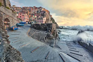 Wind Prints: a strong storm hits the village of Manarola, Cinque Terre National Park