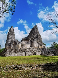 Xpuhil Prints: Structure I, Xpuhil Archaeological Site, Xpujil, Campeche State, Mexico