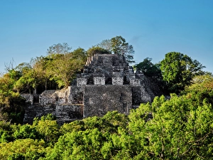 Kalakmul Prints: Structure II, Calakmul Archaeological Site, Campeche State, Mexico