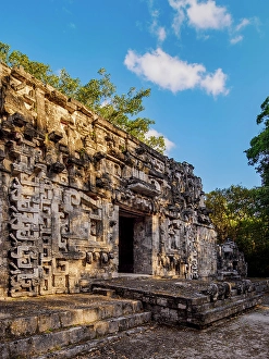 Mouth Prints: Structure II, monster mouth temple at sunset