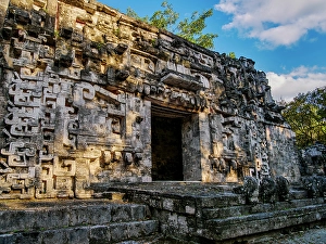 Mouth Prints: Structure II, monster mouth temple at sunset