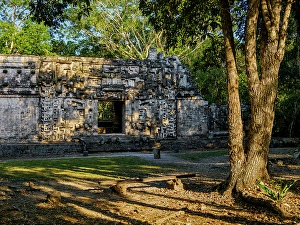 Mouth Prints: Structure II, monster mouth temple at sunset