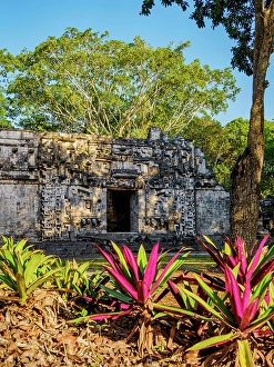 Mouth Prints: Structure II, monster mouth temple at sunset