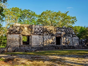 Mouth Prints: Structure II, monster mouth temple at sunset