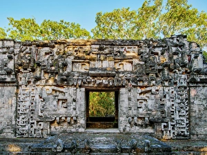 Mouth Prints: Structure II, monster mouth temple at sunset