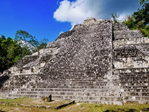 Becan Prints: Structure IX, Becan Archaeological Site, Campeche State, Mexico