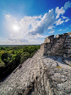 Flare Prints: Structure IX, Becan Archaeological Site, Campeche State, Mexico