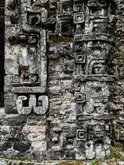 State Of Campeche Prints: Structure V, detailed view, Hormiguero Archaeological Site, Campeche State, Mexico