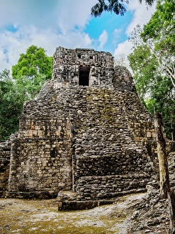 State Of Campeche Prints: Structure V, Hormiguero Archaeological Site, Campeche State, Mexico