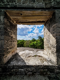 Becan Prints: Structure X, Becan Archaeological Site, Campeche State, Mexico