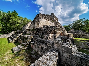 Becan Prints: Structure X, Becan Archaeological Site, Campeche State, Mexico