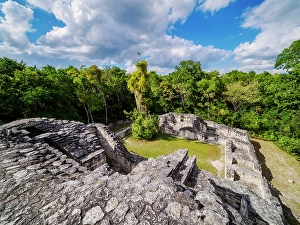 Becan Prints: Structure X, Becan Archaeological Site, Campeche State, Mexico