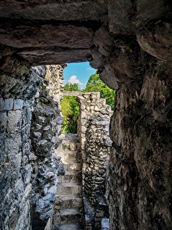 State Of Campeche Prints: Structure XX, Chicanna Archaeological Site, Campeche State, Mexico