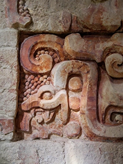 Display Prints: Stucco friezes at Balamku Archaeological Site, Campeche State, Mexico