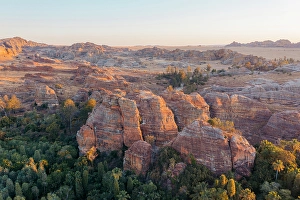 Butte Prints: Stunning rock formations, Madagascar, Africa. Isalo National Park