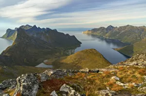 Stunning Gallery: Stunning view from mountains in Lofoten Islands, Norway