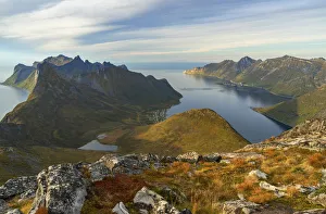 Images Dated 9th January 2019: Stunning view from mountains in Lofoten Islands, Norway