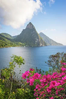 Retreat Prints: Stunning view of the Pitons (Petit Piton & Gros Piton)