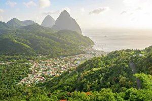 Retreat Prints: Stunning view of the Pitons (Petit Piton & Gros Piton)