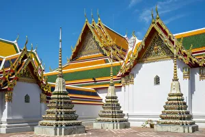 Stupas at Wat Pho (Temple of the Reclining Buddha), Bangkok, Thailand