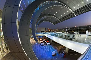 Images Dated 9th June 2011: Stylish modern architecture of the 2010 opened Terminal 3 of Dubai International Airport