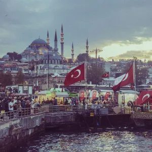 Images Dated 13th May 2021: Suleymaniye Camii (Mosque) and the Eminonu district, Istanbul, Turkey