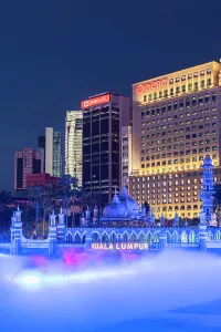 River Of Life Prints: Sultan Abdul Samad Jamek Mosque and River of Life at dusk