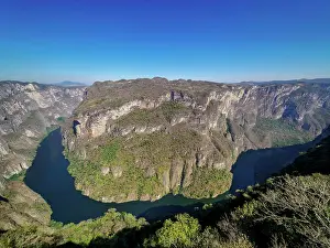 Steep Prints: Sumidero Canyon, elevated view, Chiapas State, Mexico