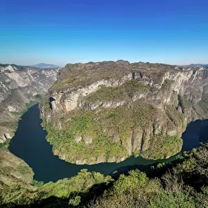 Steep Prints: Sumidero Canyon, elevated view, Chiapas State, Mexico