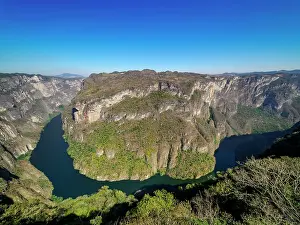 Steep Prints: Sumidero Canyon, elevated view, Chiapas State, Mexico