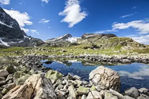 Grauba X01axbc Nden Prints: Summer day at Lake Grevasalvas Engadine Canton of Grisons Switzerland Europe