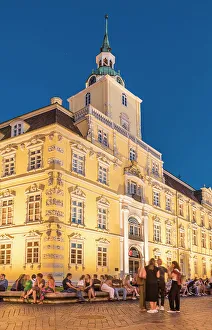 Summer Evening Prints: Summer festival on the Oldenburg Castle Square at the blue hour