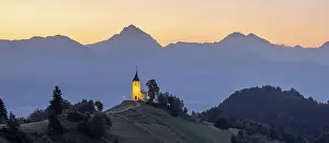 Church Of St Prints: Summer sunrise over Church of St. Primoz, Jamnik, Slovenia
